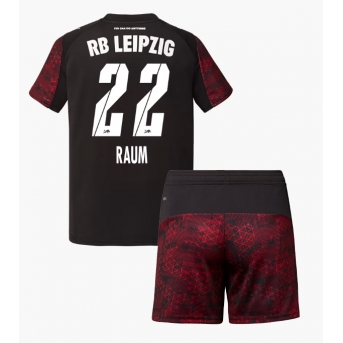 Billige Fotballdrakt RB Leipzig David Raum #22 Replika Tredjedraktsett Barn 2025-26 Kortermet (med bukser)